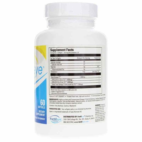 Fortifeye Super Omega-3 Fish Oil, FFV